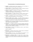 Principios Aplicables a la Contabilidad Gubernamental