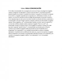 Mala comunicacion, ejemplo. Página 1