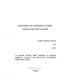 DIPLOMADO DE LIDERAZGO JUVENIL ENSAYO DE POSTULACION