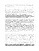 ¿La pedagogia hace parte de la educacion o la educación hace parte de la pedagogia?