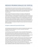 Medios promocionales de ventas. Funcionan como incentivos a corto plazo