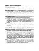Reglas de la argumentación