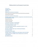 Elaboración de un formato de entrevista