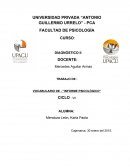 VOCABULARIO DE - “INFORME PSICOLÓGICO”