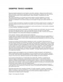 Siempre tengo hambre (Reflexión filosófica)