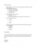 Algebra. Ejercicios a resolver