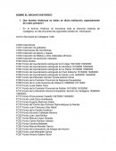SOBRE EL ARCHIVO HISTORICO