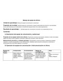 Operacion de equipos de comunicacion