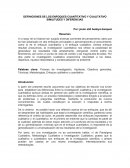 DEFINICIONES DE LOS ENFOQUES CUANTITATIVO Y CUALITATIVO SIMILITUDES Y DIFERENCIAS