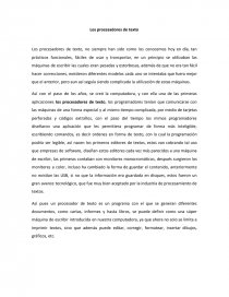 Los procesadores de texto. Página 1