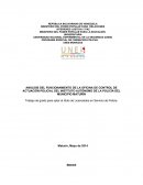ANÁLISIS DEL FUNCIONAMIENTO DE LA OFICINA DE CONTROL DE ACTUACIÓN POLICIAL DEL INSTITUTO AUTÓNOMO DE LA POLICÍA DEL MUNICIPIO MATURÍN