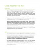 Caso McDonalds & Acer
