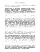 Soldados de los esfuerzos de hoy depende la suerte de la Patria. Otro día de gloria va a coronar vuestra admirable constancia”