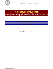 Modelo proyecto Planificación y formulación del Proyecto. Página 1