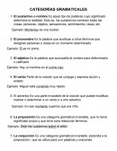 Categorías Gramaticales