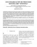 Estandarización de procesos