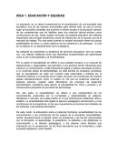 IDEA 1. EDUCACIÓN Y EQUIDAD