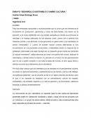 ENSAYO “DESARROLLO SOSTENIBLE O CAMBIO CULTURAL”