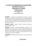 La falta de tecnología te afecta a ti a mi, ¡nos afecta a todos!