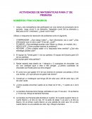 Actividades de matemáticas para 3° de primaria Números fraccionarios