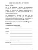 CEREMONIA DEL 15 DE SEPTIEMBRE