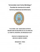 Factores que condicionan artritis reumatoide en mujeres de 40 a 60 años