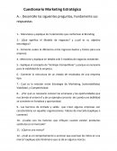Cuestionario Marketing