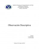 Informe de observacion