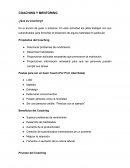 COACHING Y MENTORING ¿Qué es Coaching?