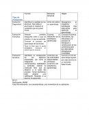 Tipo de evaluación. Función