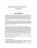 ANTIJURICIDAD, ELEMENTOS Y AUSENCIA