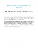 ANALISIS DEL CICLO DE VIDA DEL Producto
