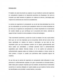La carrera de ingeniería en computación. Página 1