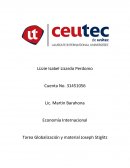 Economía Internacional Tarea Globalización y material Joseph Stiglitz
