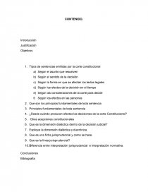 TIPOS DE SENTENCIAS EMITIDAS POR LA CORTE CONSTITUCIONAL. Página 1