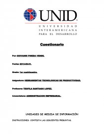 INSTRUCCIONES: CONTESTA LAS SIGUIENTES PREGUNTAS. ¿QUE SON LAS UNIDADES DE MEDIDA?. Página 1