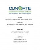 Ensayo de los principios de administracion