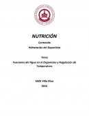 Funciones del Agua en el Organismo y Regulación de Temperatura