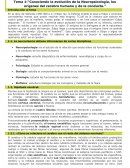 Tema 1:“Conociendo la evolución de la Neuropsicología, los orígenes del cerebro humano y de la conducta.”