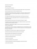 Administracion de proyectos, investigación