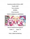 ENSAYO: NORMAS DE CONVIVENCIA