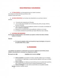 Ideas ´principales y secundarias. Página 1