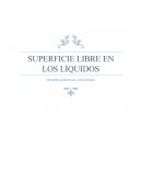SUPERFICIE LIBRE EN LOS LÍQUIDOS TENSIÓN SUPERFICIAL, CAPILARIDAD
