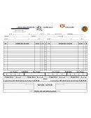 Cedula de juego de futbol de sala