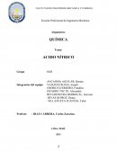 Marco teórico sobre el acido nitrico