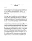 Health Promotion, Education And Training