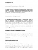 Diferencias entre tipos de realidades