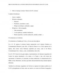 BREVE RESUMEN DE LAS IDEAS PRINCIPALES DESARROLLADAS EN CLASE. Página 1
