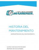 Historia del mantenimiento