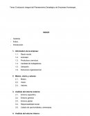 Tema: Evaluación integral del Planeamiento Estratégico de Empresas Homberger